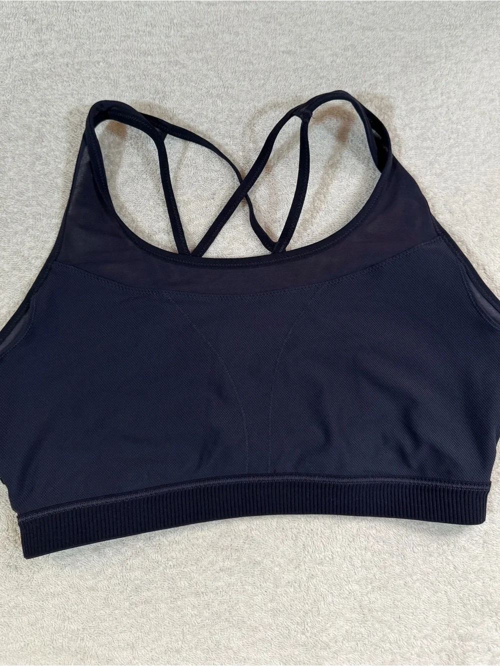 CALIA Carrie Underwood Energize Power Mesh Inset Strappy Sports Bra WAX37301PRT